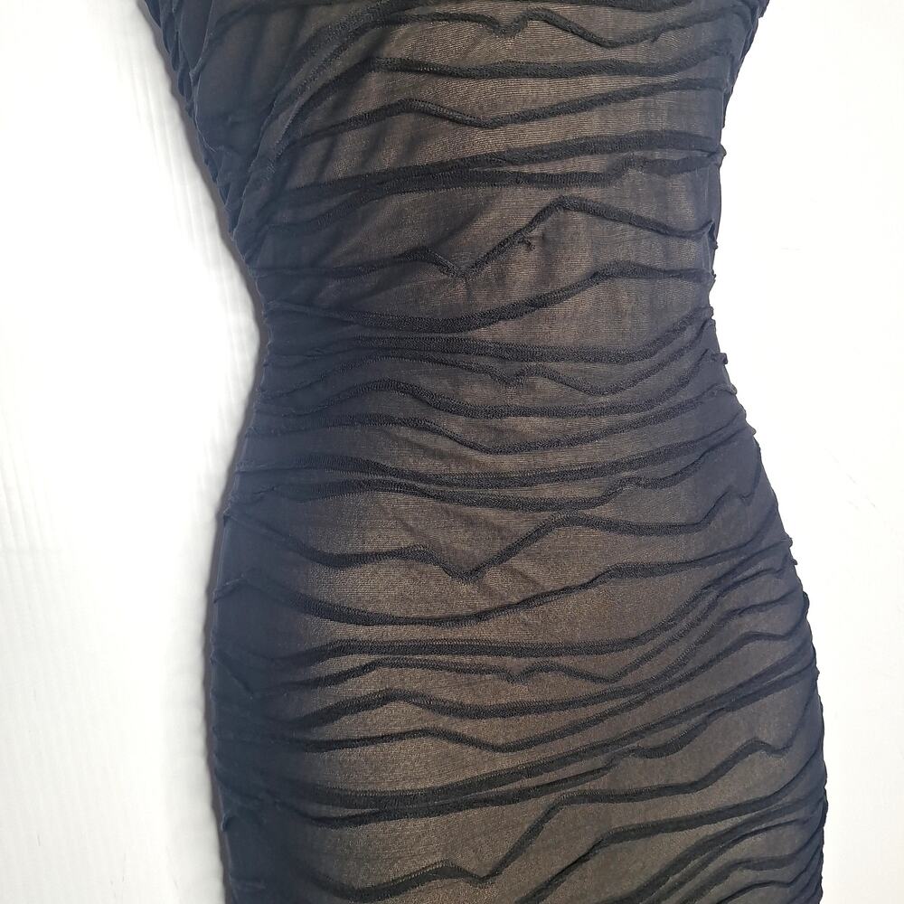 VTG 90s Y2K Bebe Moda Tank Slip Dress Maxi Sheer Overlay S Prom Bombshell HOCO - Picture 3 of 12
